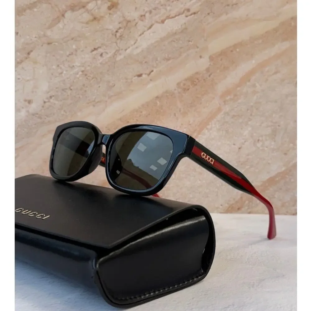 NEW Gucci GG1872SK Black Striped Leg Sunglasses $460